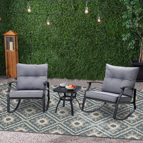 Cosiest 3 piece bistro cheap set patio rocking chairs