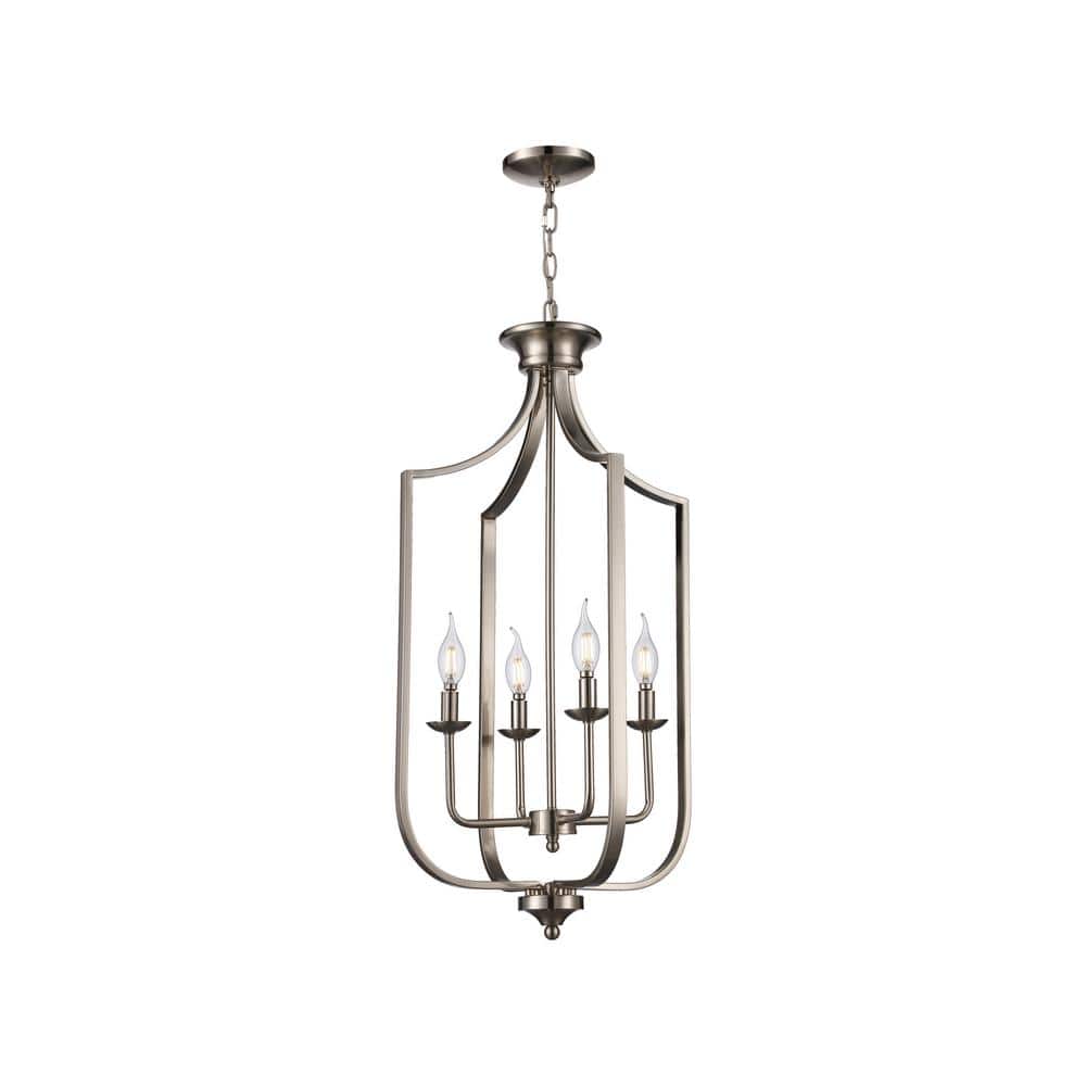 Hillcrest Brushed Nickel 4-Light 16" Wide Classic Pendant
