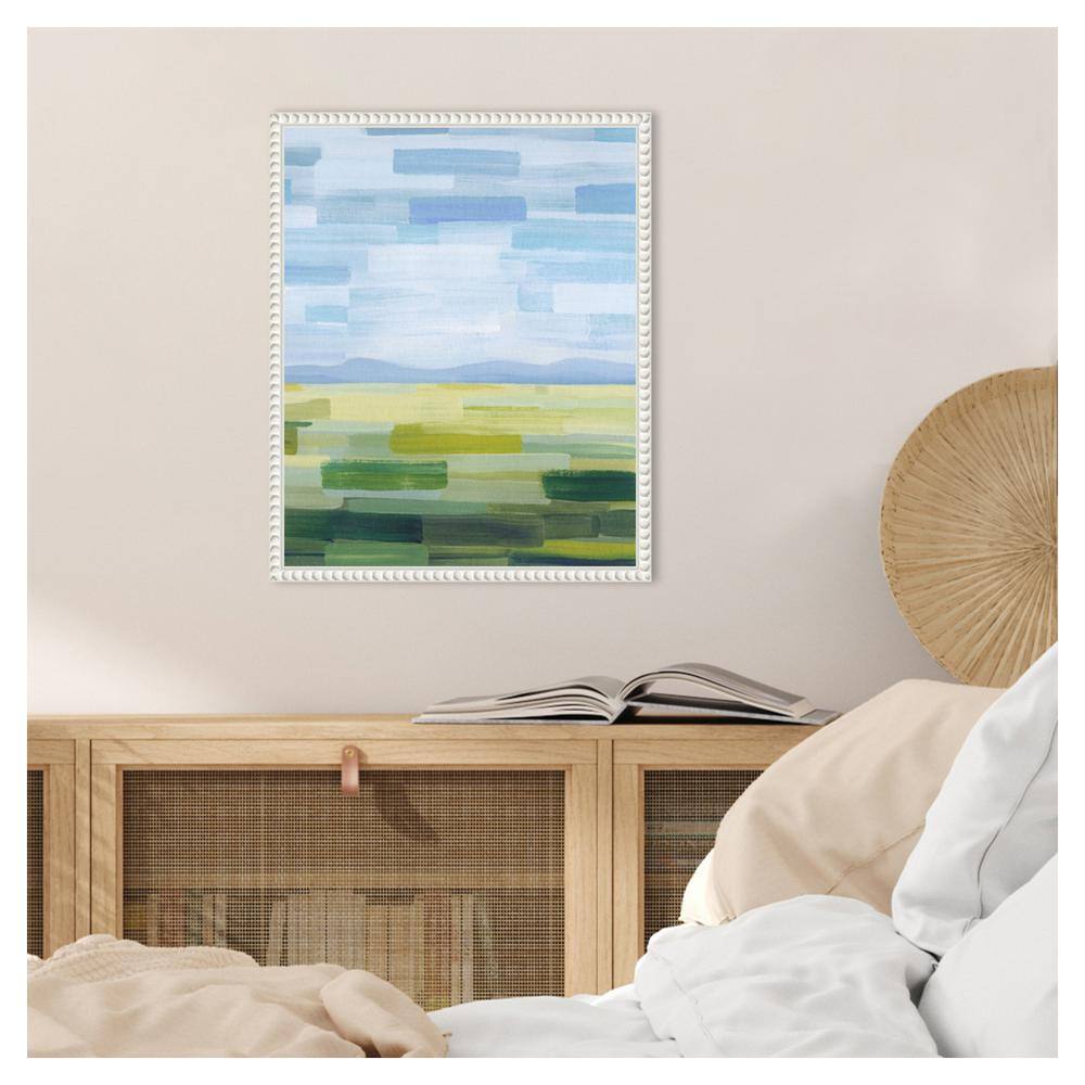 Grace Popp Abstract Landscape Canvas Print with White Frame