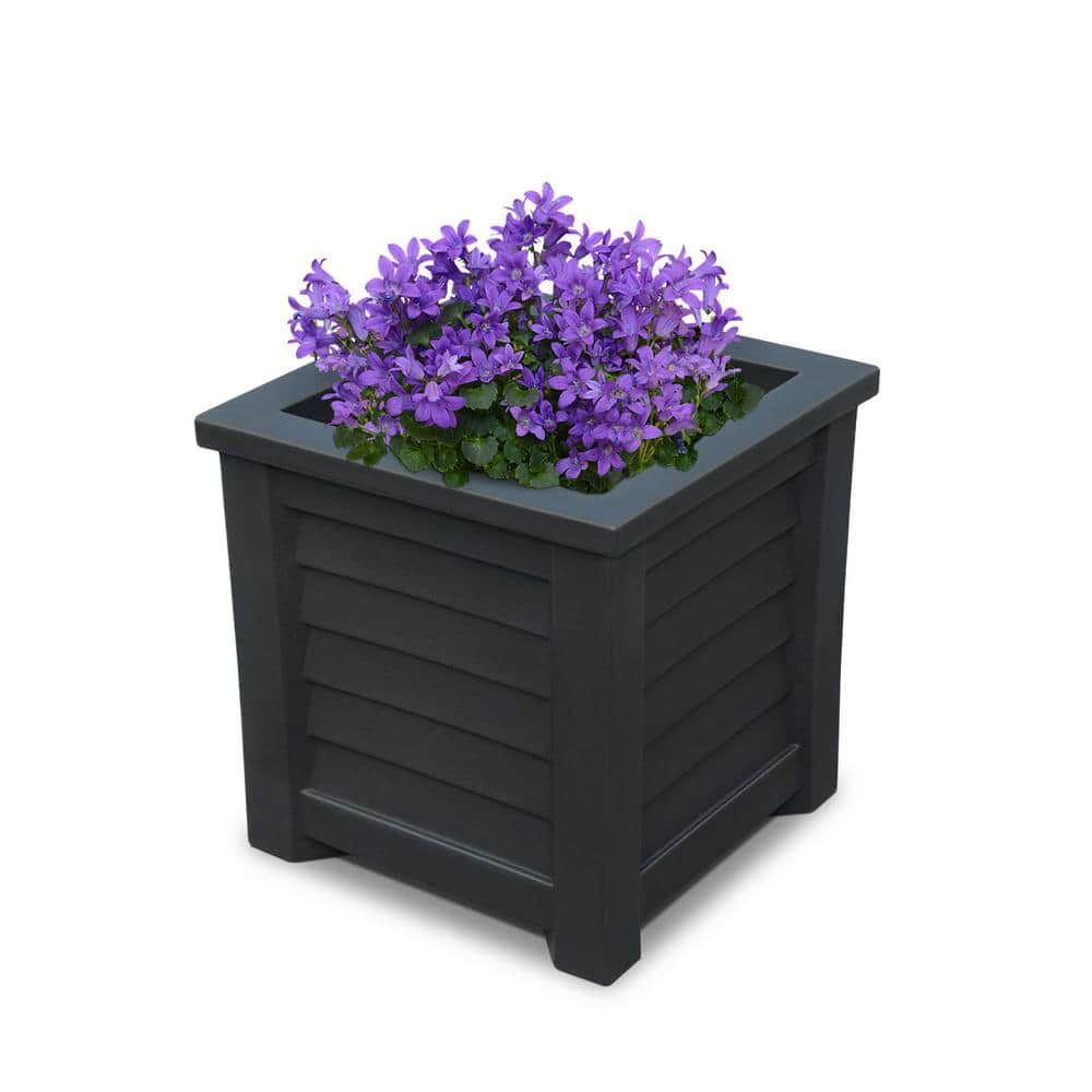 Lakeland Black Resin Planter with Water Reservoir