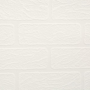 Brick White Vinyl Peelable Wallpaper (Covers 56 sq. ft.)