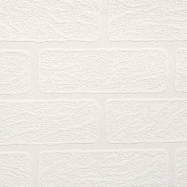 Graham & Brown Brick White Vinyl Peelable Wallpaper (Covers 56 sq. ft.)