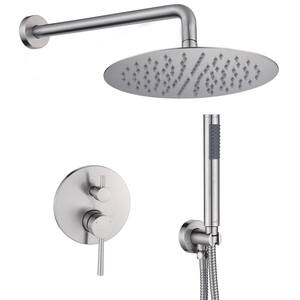 PROOX 5-Spray 8 in. Round Shower System Kit with Hand Shower and Adjustable  Slide Bar Soap Dish in Oil Rubbed Bronze PRAE103ORB - The Home Depot