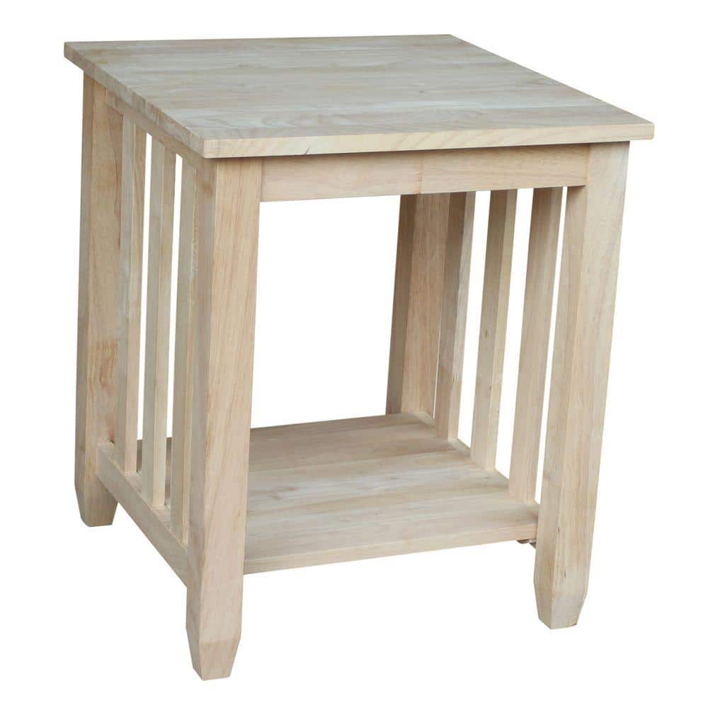 International Concepts Unfinished End Table Bj6te The Home Depot