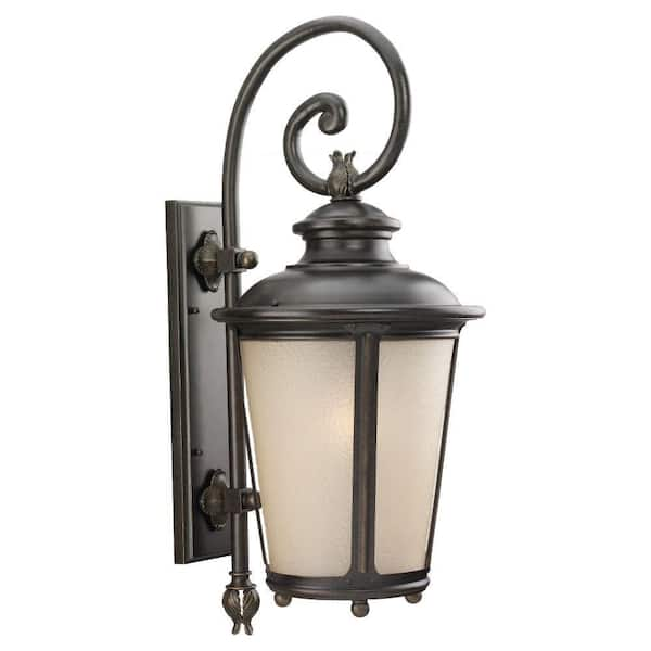 Generation Lighting Cape May 1-Light Burled Iron Outdoor 29.75 in. Wall Lantern Sconce