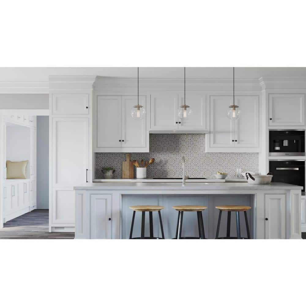 Atwell 8'' Brushed Nickel Glass Globe Pendant Light
