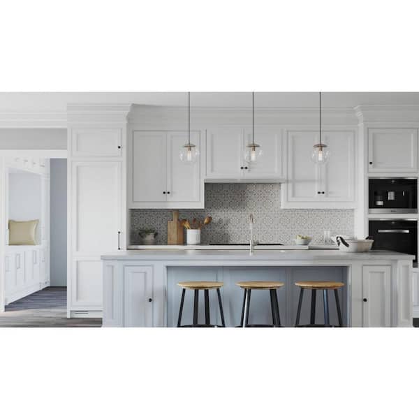 Atwell 1-Light Brushed Nickel Clear Glass Globe Modern Small Pendant Hanging Light