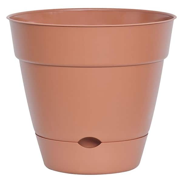 Dynamic Design Newbury 12 in. x 11 in. Light Terracotta Self-Watering Resin Planter