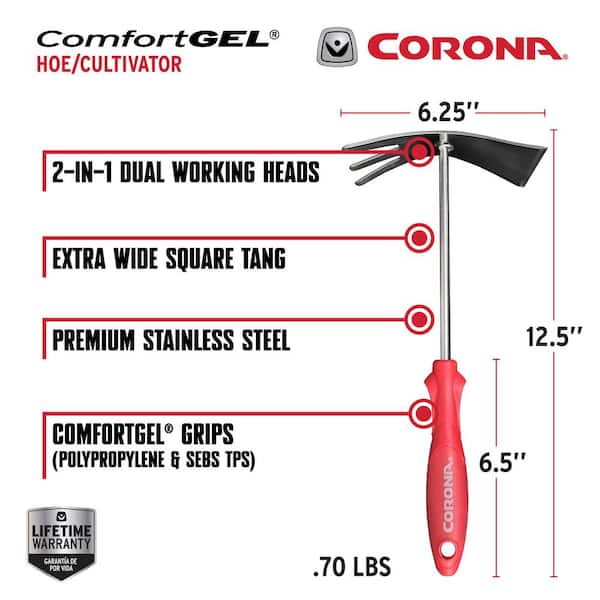 Corona ComfortGEL 4 in. Stainless Steel Hoe/Cultivator CT 3344