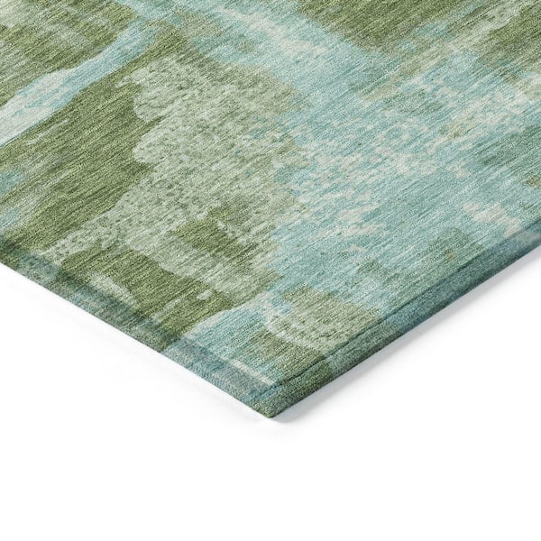 Chantille Machine Washable Indoor/Outdoor Abstract ACN2015 Cactus 8 ft. x 10 ft. Area Rug