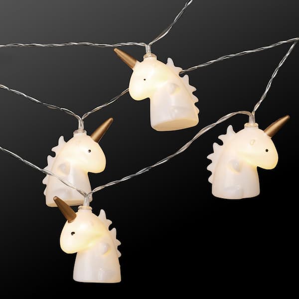 Battery Operated Indoor Use 10 LED Unicorn String Lights 