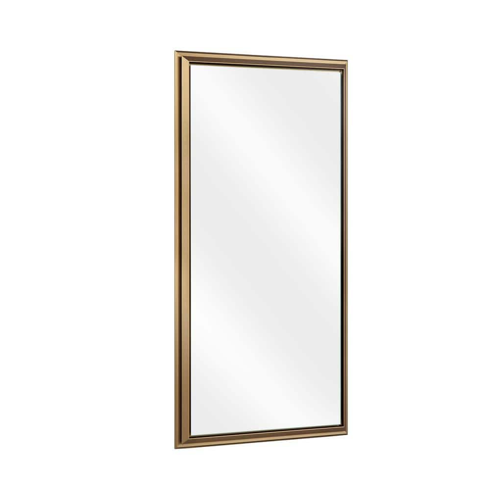NEUTYPE 30 in. W x 60 in. H Rectangle MultiLevel Frame Classic Gold Wall Mirror HDMR01275