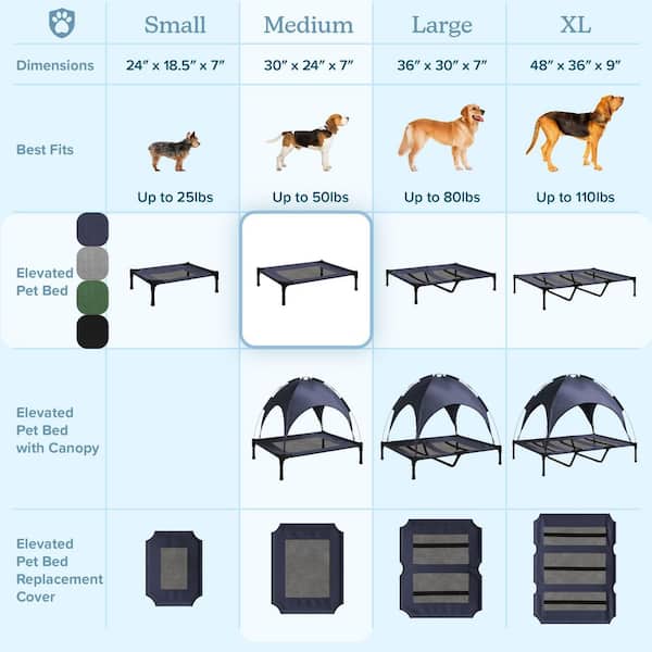 PET 雾影(中文) ダイカット加工 6cm×6m 200cm/loop Petmaker Medium Gray Elevated Pet Bed HW3210134 - The Home Depot