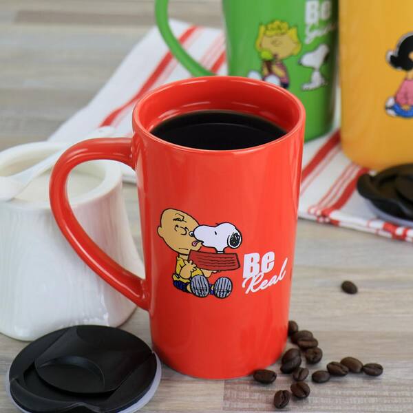 Gibson Peanuts Gentle Reminders Stoneware 4-Piece 18 oz
