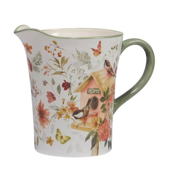 Certified International Nature's Song 107.36 fl.oz. Assorted Colors Earthenware Pitcher