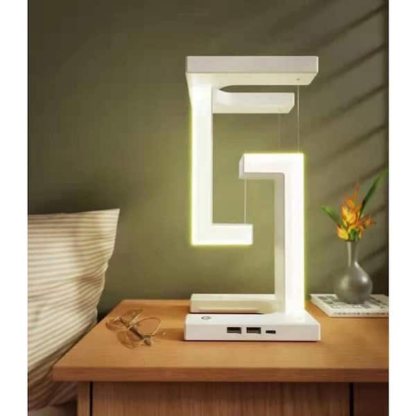 Linear Wood LED USB Table Lamp, Modern Lighting