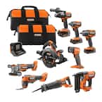 18V Brushless Cordless 9-Tool Combo Kit with (2) 2.0 Ah and (1) 4.0 Ah MAX Output Batteries, Charger, and Tool Bag