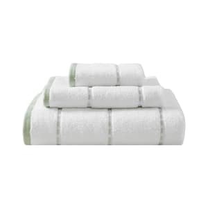 Ridley Solid 3-Piece Pastel Green Cotton Towel Set