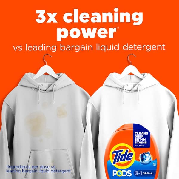 3 in 1 Original Scent Liquid Laundry Detergent Pods, 112-Count