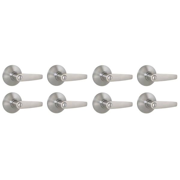  Olympic Stainless Steel Bed and Bath Door Handle (8-Pack)