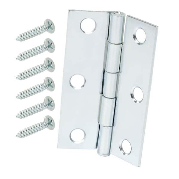 Everbilt 2-1/2 in. Zinc-Plated Narrow Utility Hinge (2-Pack)