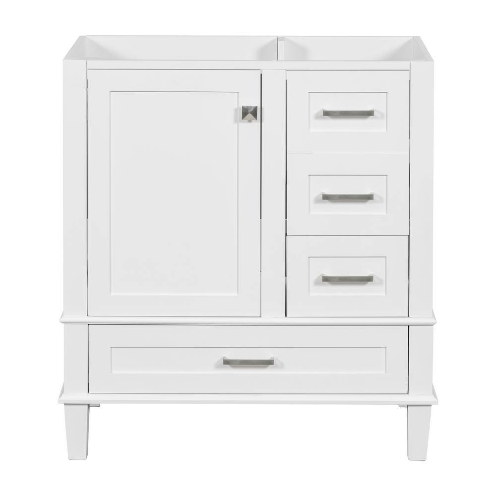 29.4 in. W x 17.9 in. D x 33 in. H Bath Vanity Cabinet without Top in White