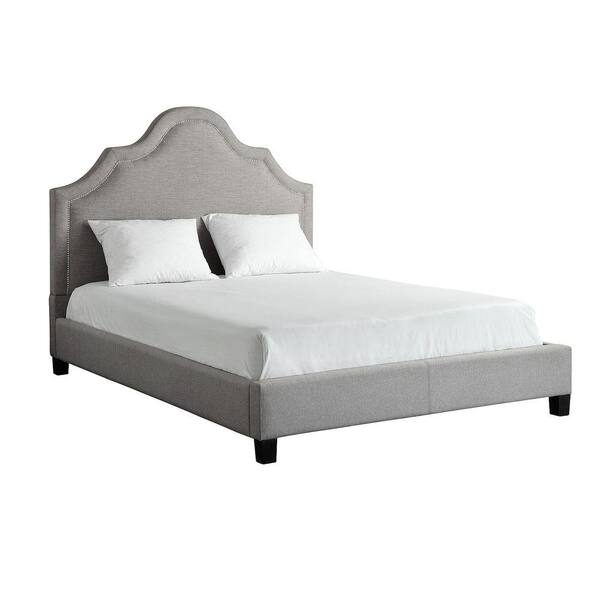 HomeSullivan Beauvais Grey Linen Queen-Size Bed-DISCONTINUED