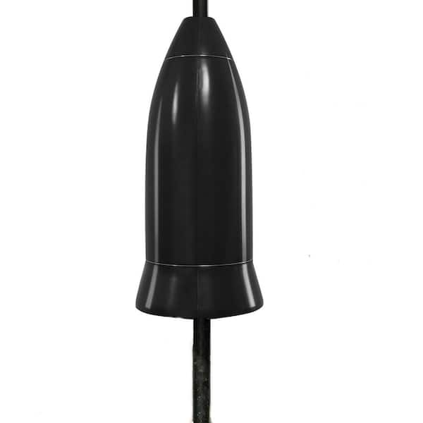 Justincity 7.1 in. Non-Electric Squirrel Baffle for Bird Feeder Black (1-Pack) Hanging or Pole Mounted