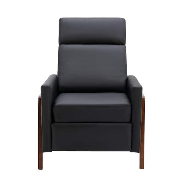 ATHMILE Black PU Accent Chair