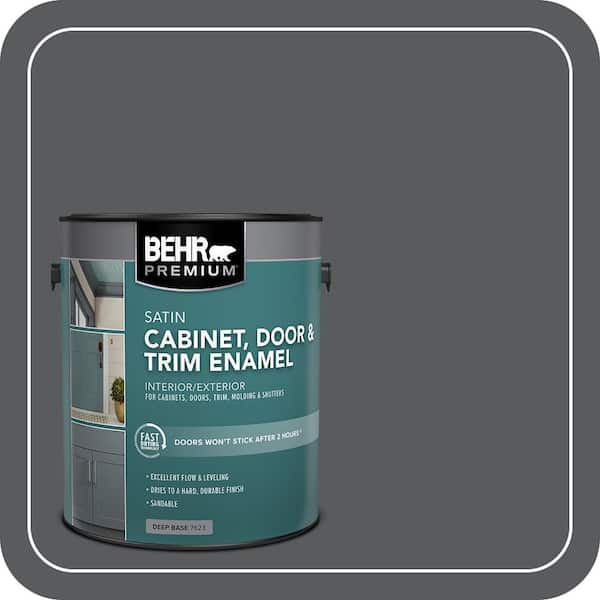 1 gal. #AE-53 Midnite Hour Satin Enamel Interior/Exterior Cabinet, Door & Trim Paint
