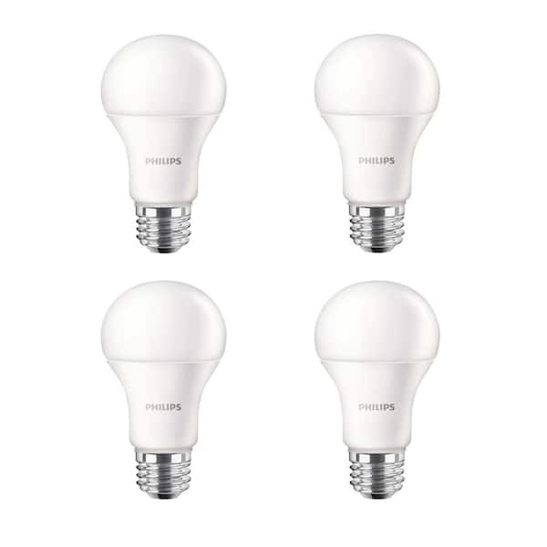 Philips 100-Watt Equivalent A19 Non-Dimmable Energy Saving LED Light Bulb Daylight (5000K) (4-Pack)