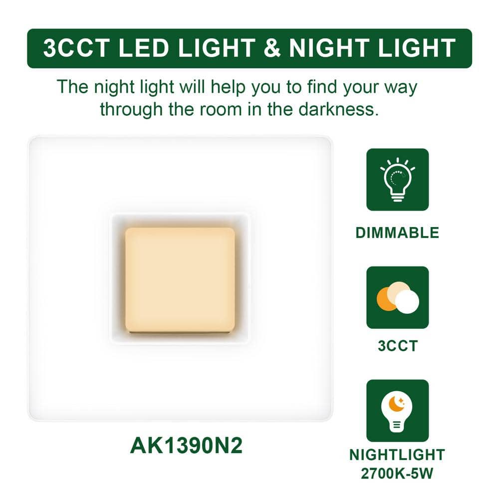 White Satin LED Ceiling Mount Exhaust Fan with Night Light