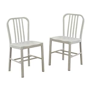 Minturn Silver Steel Dining Side Chairs (Set of 2)