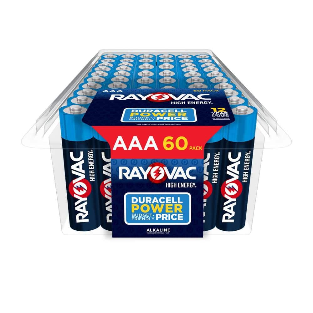 Rayovac High Energy AAA Batteries (60-Pack), Alkaline Triple A