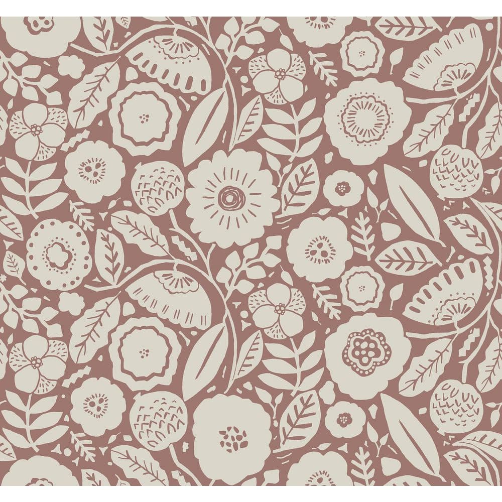 Camille Blossom Vintage Rose Pink Wallpaper