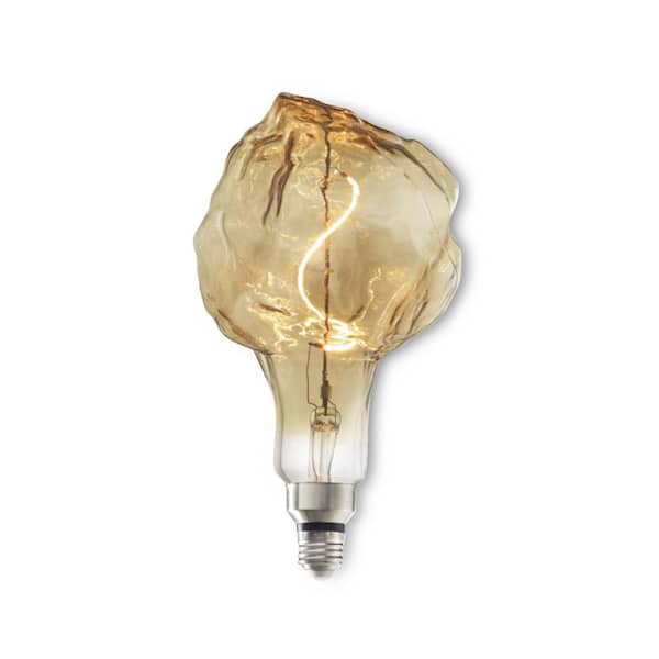 Bulbrite 60-Watt Equivalent Glacier Amber Light Dimmable LED Grand Filament Nostalgic Light Bulb