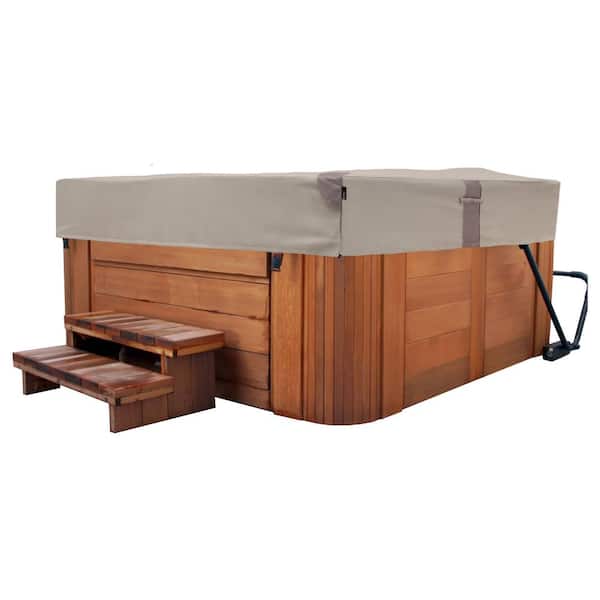 MODERN LEISURE 96 in. Square x 14 in. Height Monterey Hot tub Cover in Beige