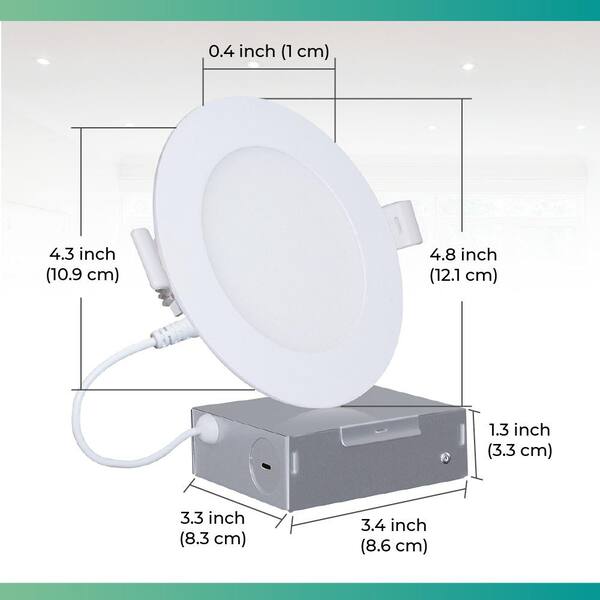 InfiBrite 4 in. 5CCT Selectable 9-Watt 750 Lumens Ultra-Thin 