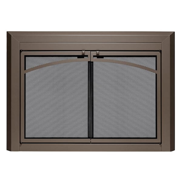 UniFlame Uniflame Medium Gerri Oil Rubbed Bronze Cabinet-style Fireplace Doors with Smoke Tempered Glass