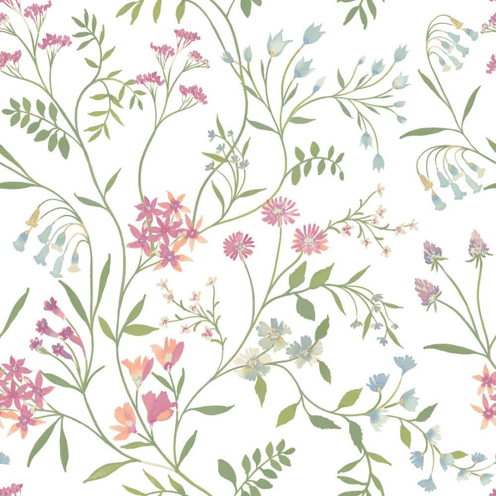 RoomMates 30.75 sq.ft. Meadow Mix Peel and Stick Wallpaper RMK12181PLW