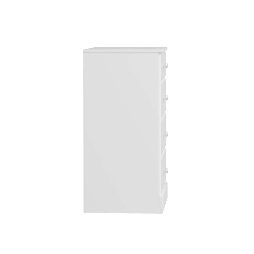 Astrid 42.5" White MDF Vertical 4-Drawer Dresser