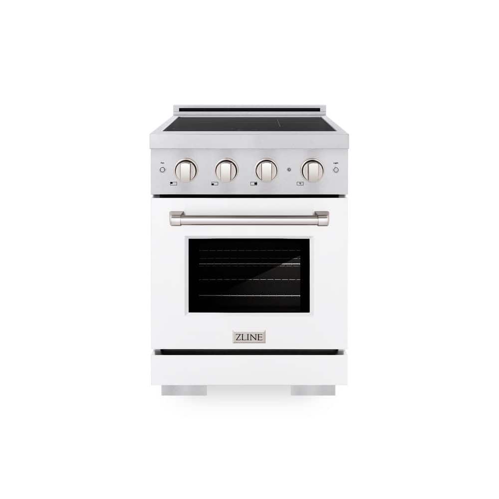 24 in. Paramount Induction Range with 3 Element Cooktop and Electric Oven in Satin Stainless Steel and White Matte Door price history on PriceWatchPro