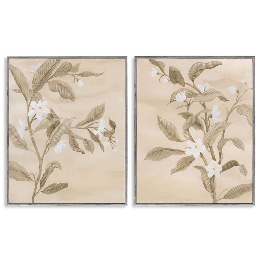 White Daffodils Budding by Grace Popp 2 Pieces Gray Framed Nature Giclee Art Print 30 in. x 24 in. price history on PriceWatchPro
