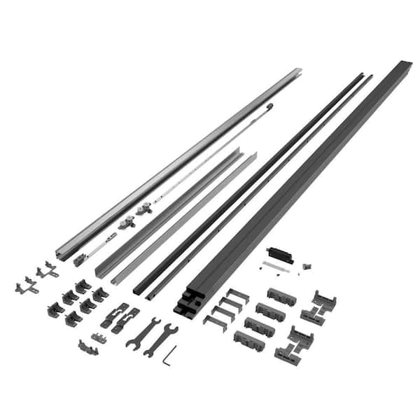 Hannover Lite 38 x 84 in. Aluminum Pocket Door Track, Framing and Top Mount Hardware Kit with Push-to-Open
