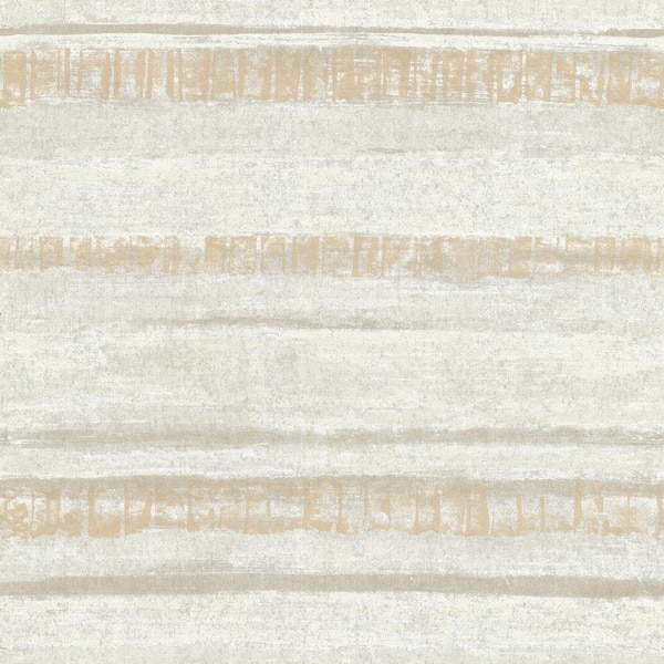 A-Street Prints Rakasa Gold Distressed Stripe Non Woven Paper Non-Pasted Metallic Wallpaper
