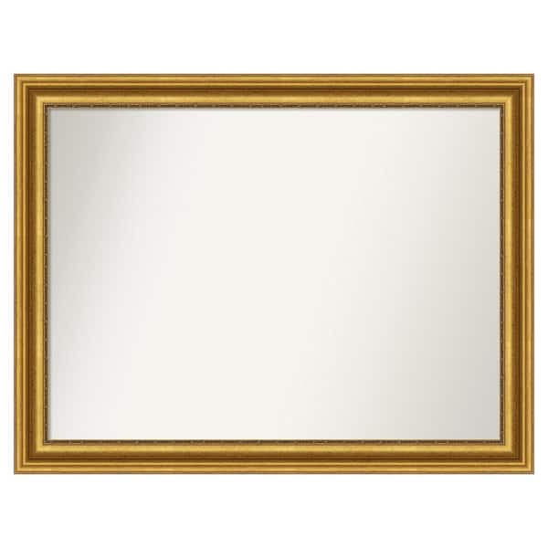 Amanti Art Parlor Gold 47.75 in. W x 36.75 in. H Custom Non-Beveled Recycled Polystyrene Framed Bathroom Vanity Wall Mirror
