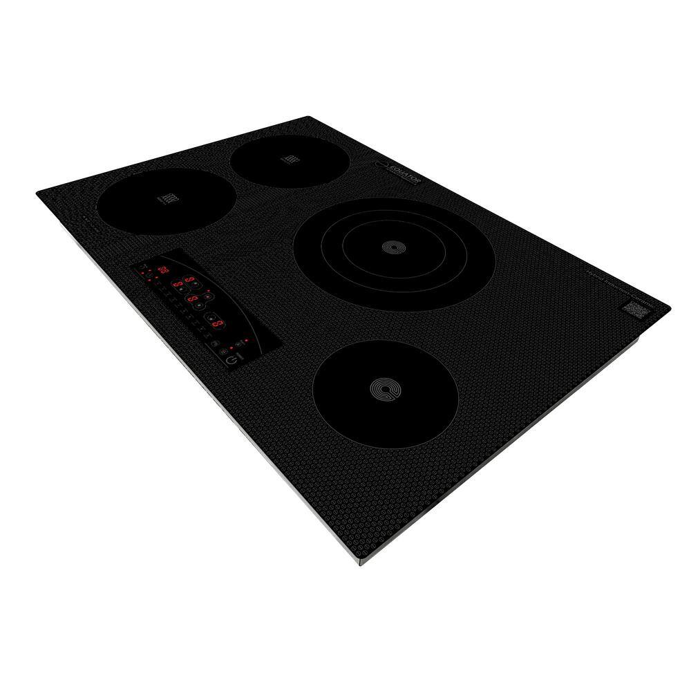 Equator 30" Black Ceramic-Induction 4 Burner Cooktop with Touch Control