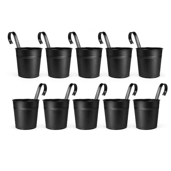 Large Black Metal Hanging Basket (4-Pack)