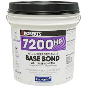 High-Performance BASE BOND 4 Gal. (16 qt.) 24-48 Hour Dry Time Vinyl Rubber,Carpet Wall Base Floor Adhesive in Light Tan