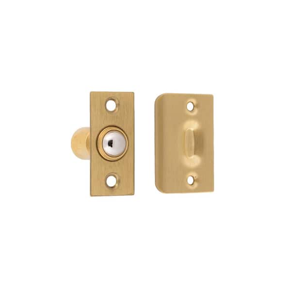idh by St. Simons Solid Brass Wide Roller Ball Catch in Satin Brass